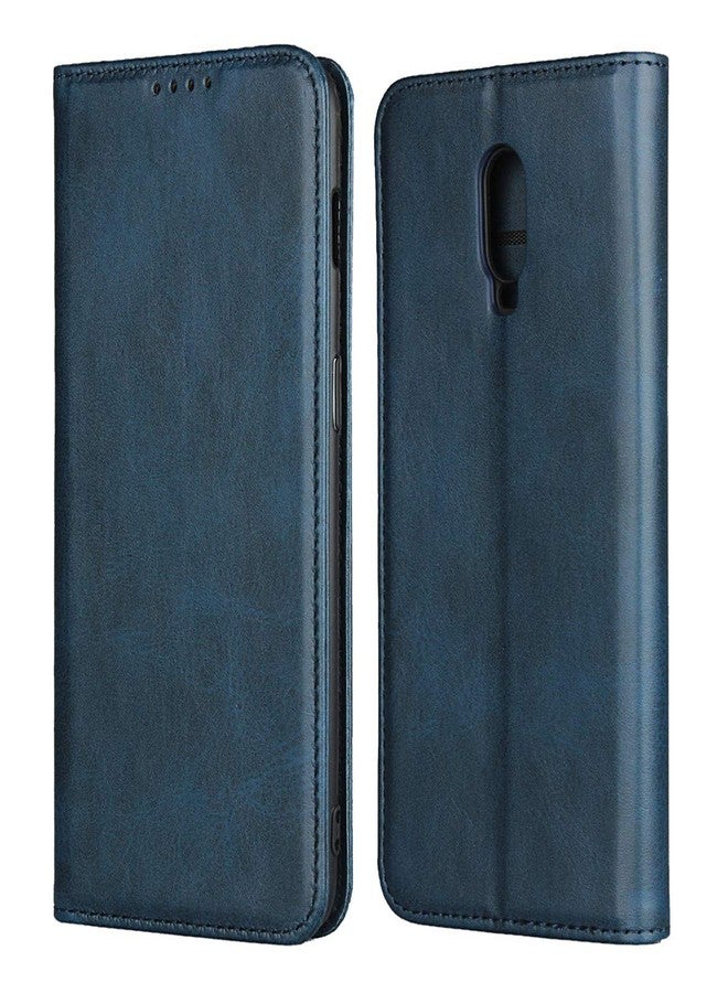 iCoverCase for OnePlus 6T Wallet Case, Premium PU Magnetic Leather Card Slots Holder Carry Kickstand Feature Flip Cover Case for OnePlus 6T (Navy Blue) - Image 1