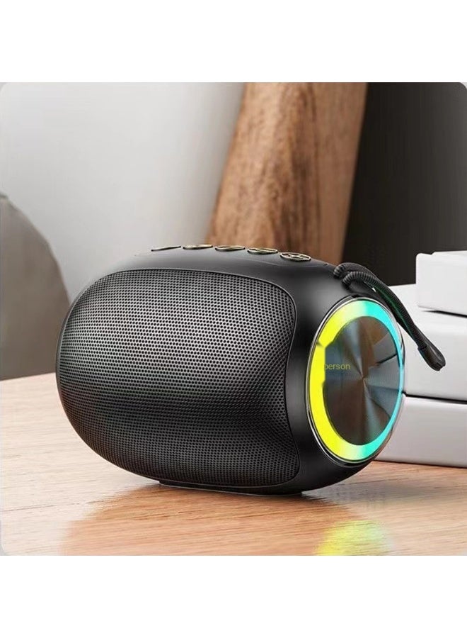 Loquat Wireless Bluetooth Speaker Atmosphere Light Outdoor Car Portable Mini Home Desktop Subwoofer Small Steel Cannon Sound