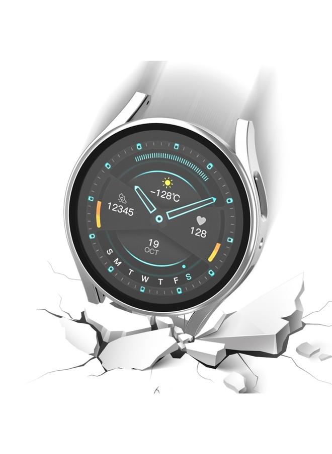 erorex For Samsung Galaxy Watch 5 Pro 45Mm Frosted Pc + Tempered Film Integrated Watch Protective Case (Silver) - Image 5