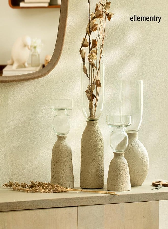 Ellementry Kifa Ecomix Vase - Round | Classic Flower Vase for Living Room, Bedroom, Home & Office Decor | Flower Pot for Table-Top Centerpiece - Image 5