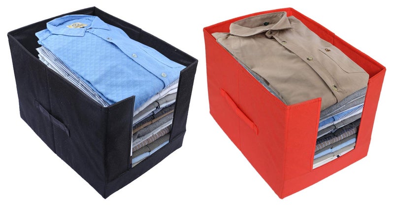 Kuber Industries 2 Piece Non Woven Shirt Stacker Wardrobe Organizer CTKTC5566 - Image 1