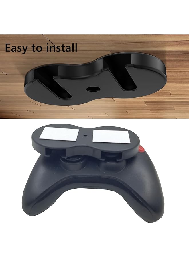 Controller Holder，Under Desk Stand For Xbox Series，Xbox One X，Xbox S， Ps4 And Switch Pro Controller Controller Stand Under Table Organizer，Hanging Storage Bracket With 3M Tape Desk Management - Image 2