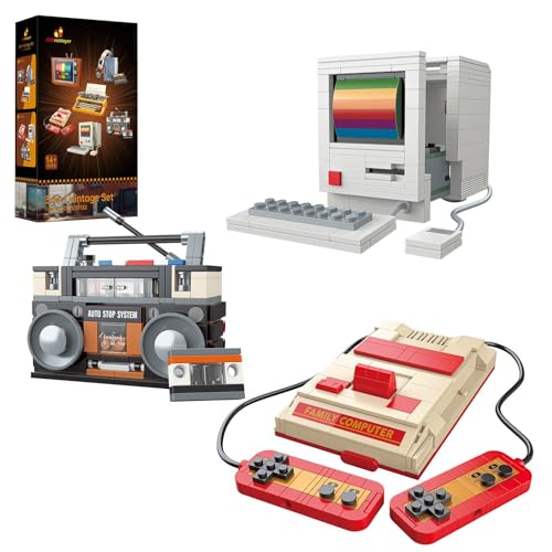 JMBricklayer Adult Vintage Building Sets 20132, Retro Game Console Computer Radio Collectible Model to Build, Nostalgic 80s Gifts for Retro Lovers and Gamers, Unique Vintage Decor Elements(552 Pieces) - Image 1