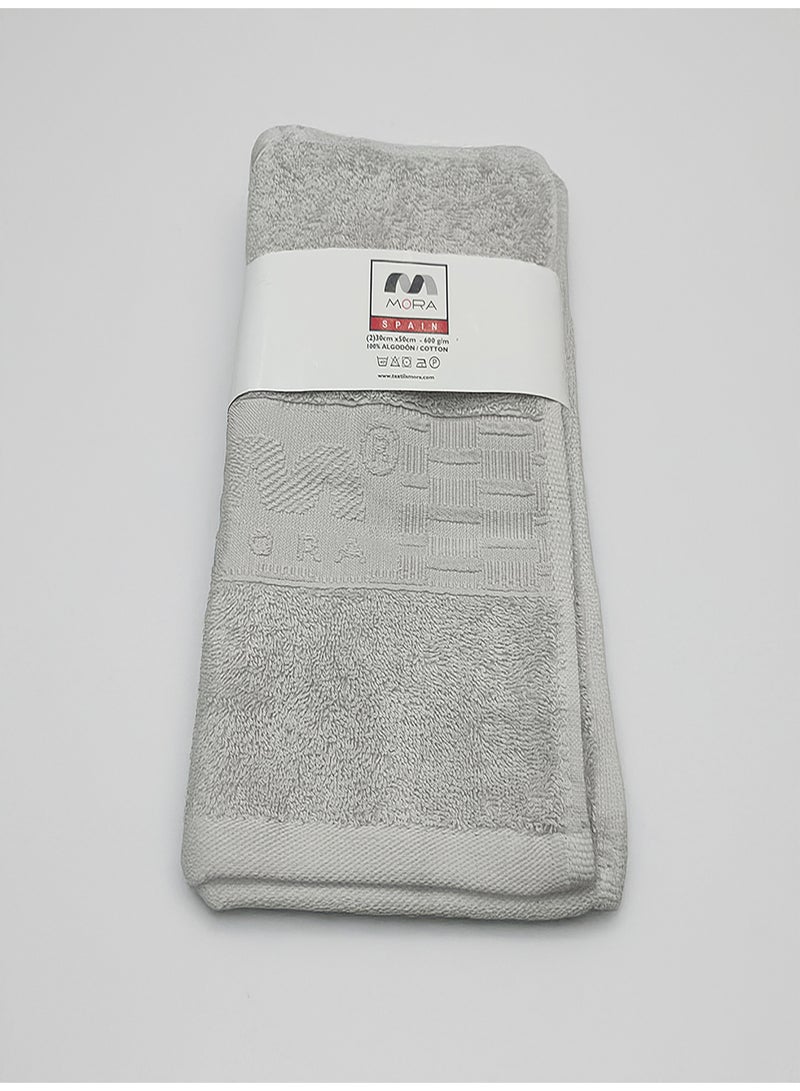 Mora spain Mora Spanish Towel (Hotel) 2 Pieces - Size: 30*50cm - Cotton: 100%. - Image 1