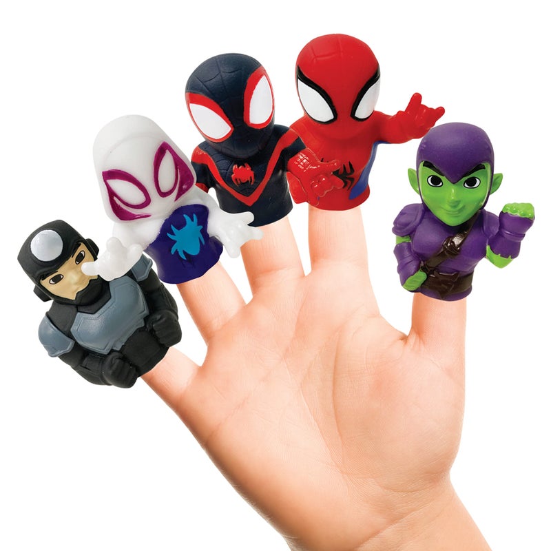 Ginsey Spidey and His Amazing Friends 5 Piece Finger Puppet Set Bath Toys Party Favors 10 Count 0145 pounds