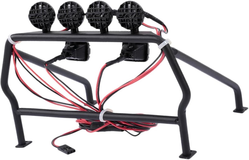 Yurefax RC Car Roof Rack with 6 Lights for 1/10 Axial SCX10 - Image 4