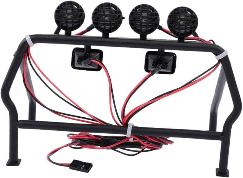 Yurefax RC Car Roof Rack with 6 Lights for 1/10 Axial SCX10 - Image 5