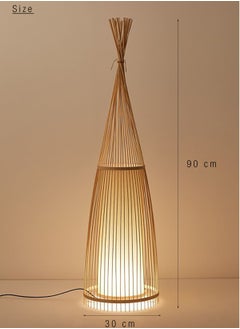 Modern Bamboo Floor Lamp Nordic LED Standing Lamp Decor Lighting for Home Office Bedroom Retail Warm White Lights E27 with Bulb H90xL30xW30 cm - pzsku/ZD52CA7A2D16DF374E558Z/45/_/1676057327/d01e9f15-64ca-4162-8b5e-9bd60b443a6a