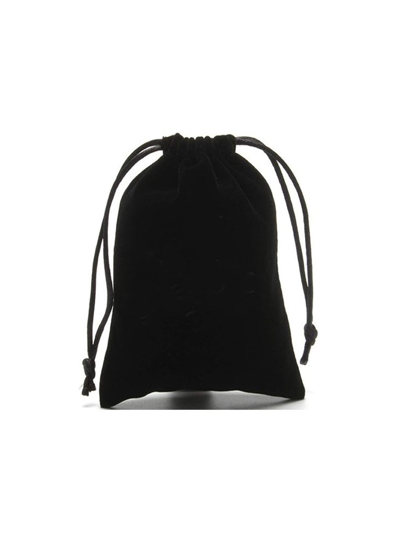 GGOOT Drawstring Jewelry Bag Wedding Party Favor Gift Pouch Travel Storage Bundle Bag - Black Stylish and Popular