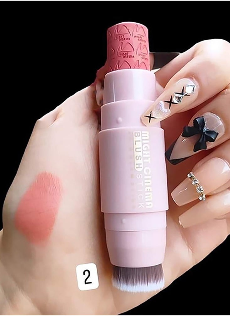 Blushstick with a brush for easy blending from Mate Cinema, color 102