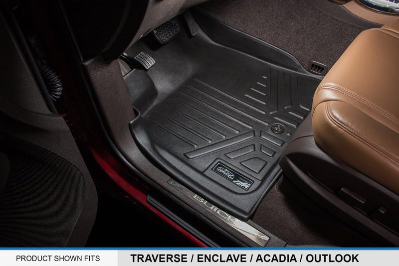 MAX LINER A0043/B0044-P/D0044 Floor Mats 3 Rows and Cargo Liner Set for Traverse/Enclave - Black - Image 2