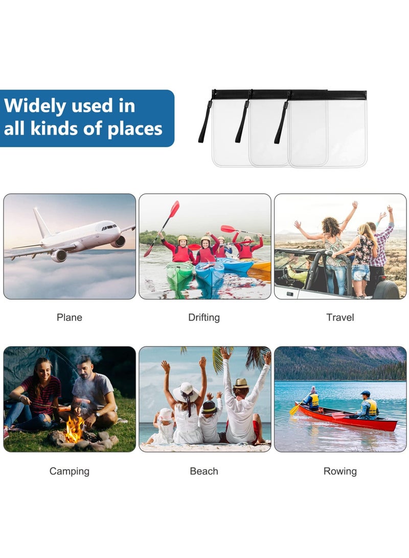 3 قطع حقائب مستحضرات التجميل للسفر الشفافة، حقيبة مكياج مقاومة للماء وغير قابلة للتسرب، حقائب غسيل قابلة للإغلاق، حقائب السوائل لأمن المطار للنساء والرجال (أسود) - Image 5