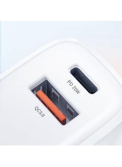 Protect 20W Power Adapter with Dual Port including USB A and Type C Ports Fast Charging Compatible with Laptops and Mobile Phones  - Image 2