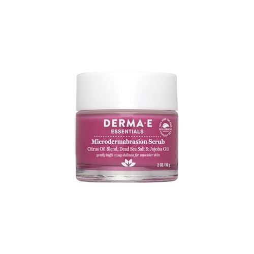derma-e DERMA E Microdermabrasion Scrub with Dead Sea Salt Citrus Essential Oils Facial Exfoliating Scrub Smooths Revitalizes and Renews Ideal for Scars and Wrinkles 2oz