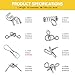 Padike Metal Wire Puzzle 16Piece Set with Pouch IQ Test Brain Teaser Disentanglement Chinese Ring Fidget Toy for Kids Adults Portable Party Favor - Image 3