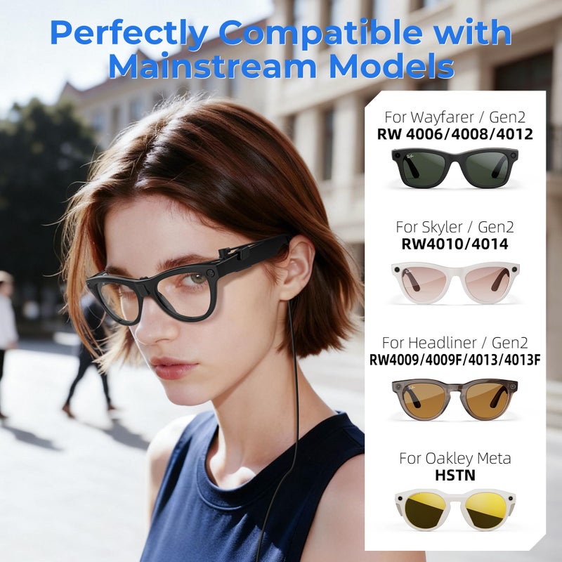 RCstyle HiBloks Magnetic Charging Cable for Ray-Ban Meta Wayfarer/Skyler/Headliner Gen 2 & Oakley Meta HSTN, USB-C Cable for RayBan Meta Gen 2 Accessories, Portable for Phone/Car/Laptop/Power Bank Charging - Image 3