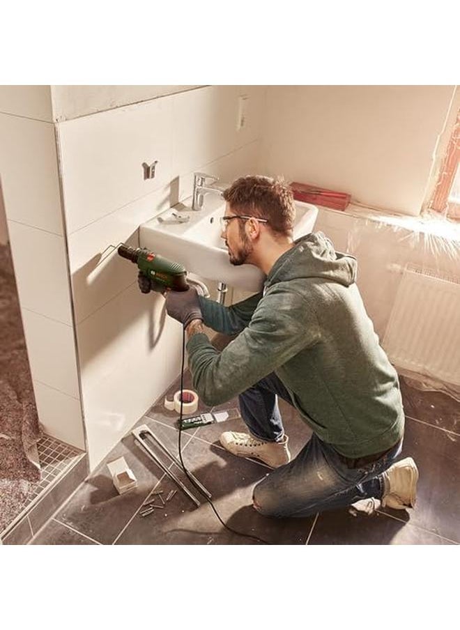 Easy Impact 600 Impact Drill Fast And Easy Drill For Electronic Speed Control Trigger Enabled When Drilling Effortless Drilling In Up To 12 Mm And Wood Up To 25 Mm Power 600 W