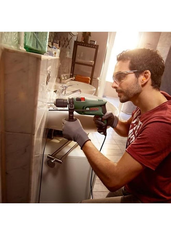 Easy Impact 600 Impact Drill Fast And Easy Drill For Electronic Speed Control Trigger Enabled When Drilling Effortless Drilling In Up To 12 Mm And Wood Up To 25 Mm Power 600 W