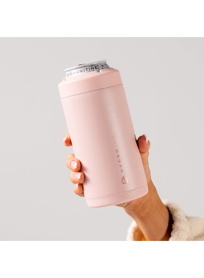 HydroJug Standard Can Cooler - 2-in-1 Insulated Can Cooler Cup - Stainless Steel Can Holder with Non-Slip Rubber Base - Screw-Top Lid - Dishwasher Safe - 16oz, Dusty Rose - Image 5