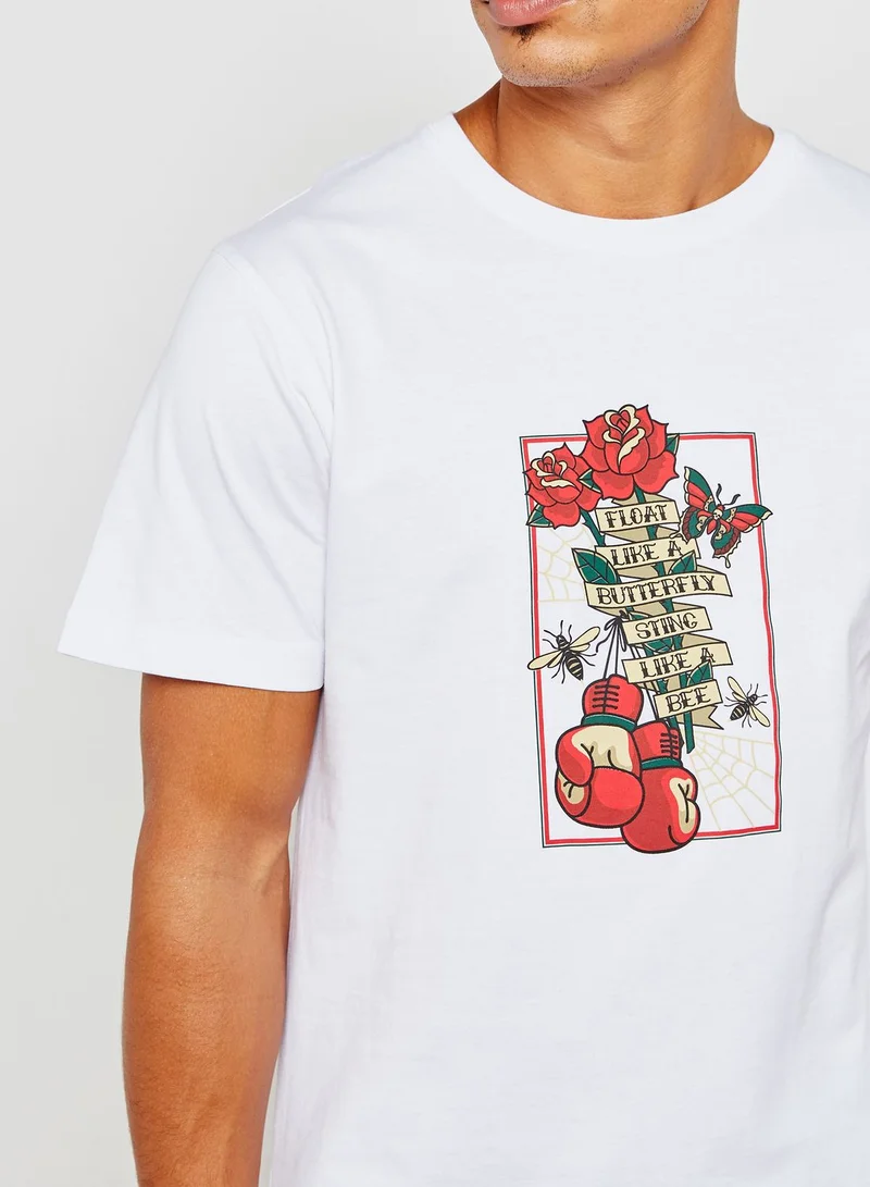 Cayler & Sons Uppercut Rose Print T-Shirt