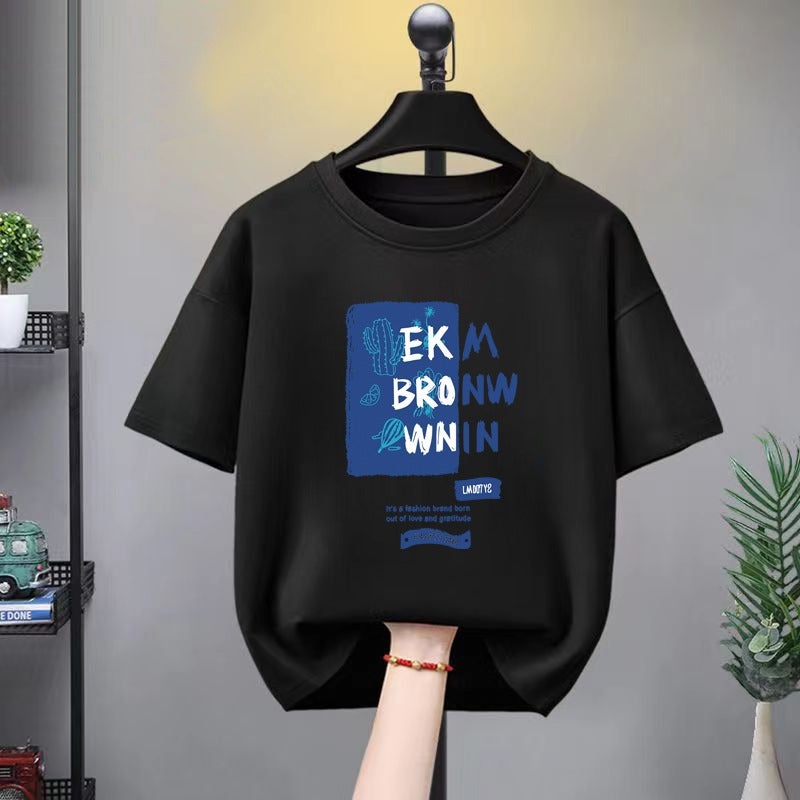 Children'S Clothing Summer Short-Sleeved T-Shirt Summer Letter Printed T-Shirt For Boys And Girls Summer Japanese Style Casual Cotton T - Image 5