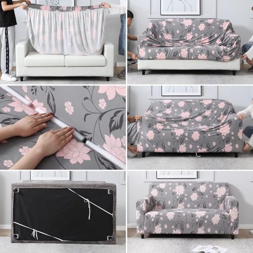 HOKIPO Stretchable Elastic Cover for Sofa 4 Seater (AR-4280-E11) - Image 4