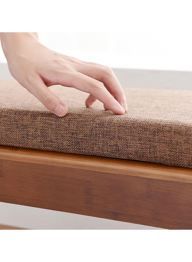 LINGWEI Bamboo Shoe Rack Bench with Cushion – Wooden Shoe Storage Cabinet with Seat, Entryway Organizer Shelf for Boots & Shoes, Multi-Function Furniture for Home, Hallway, Bedroom - Image 5