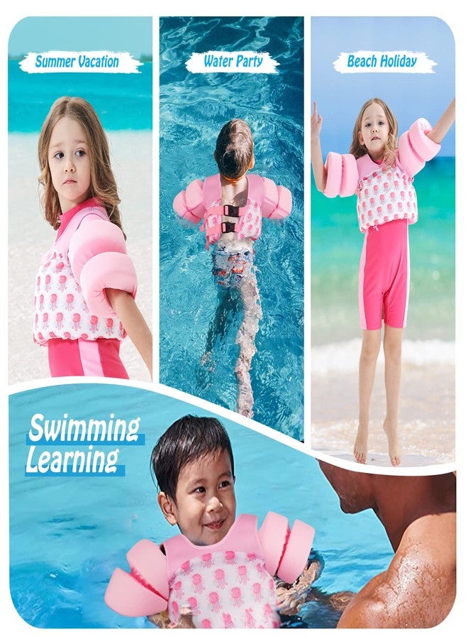 COVACURE Toddler Swim Vest - Swim Float for Girls and Boys 22-66lbs, Toddler Floaties for Child Learn Swiming Training, Infant Safety Swim Aid Jacket for 2-8 Years Old (Pink) - Image 5