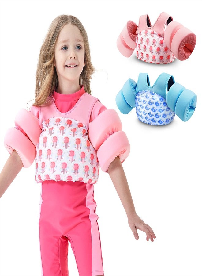COVACURE Toddler Swim Vest - Swim Float for Girls and Boys 22-66lbs, Toddler Floaties for Child Learn Swiming Training, Infant Safety Swim Aid Jacket for 2-8 Years Old (Pink) - Image 1