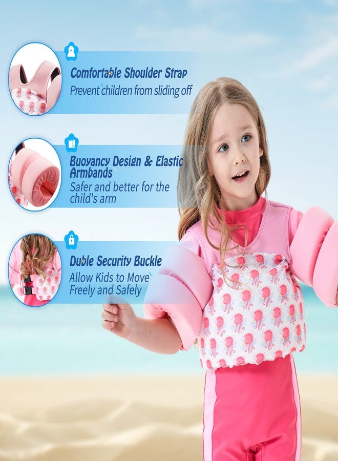 COVACURE Toddler Swim Vest - Swim Float for Girls and Boys 22-66lbs, Toddler Floaties for Child Learn Swiming Training, Infant Safety Swim Aid Jacket for 2-8 Years Old (Pink) - Image 4