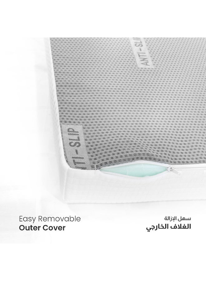 Rest Baby Cot Mattress 60x120cm with extra thickness 10CM/23x47+3inch Crib Mattress Memory Foam Removable Washable Cover Breathable Anti Allergenic Toddler Bed Mattress with Anti-Slip feature - Image 4