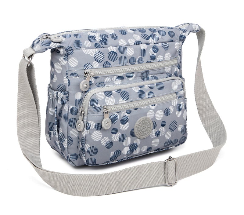 Pealwel Women Shoulder Handbag Roomy Multiple Pockets Bag Ladies Crossbody Purse Tote Top Handle Satchel(Blue Dot) - Image 3