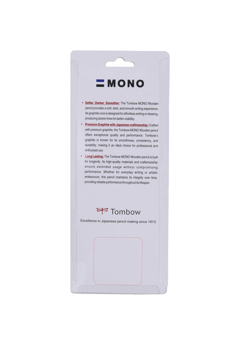 Tombow Mono Graphite Drawing Set of 6 with 1 MONO Plastic eraser and 1 Sharpener - Image 2