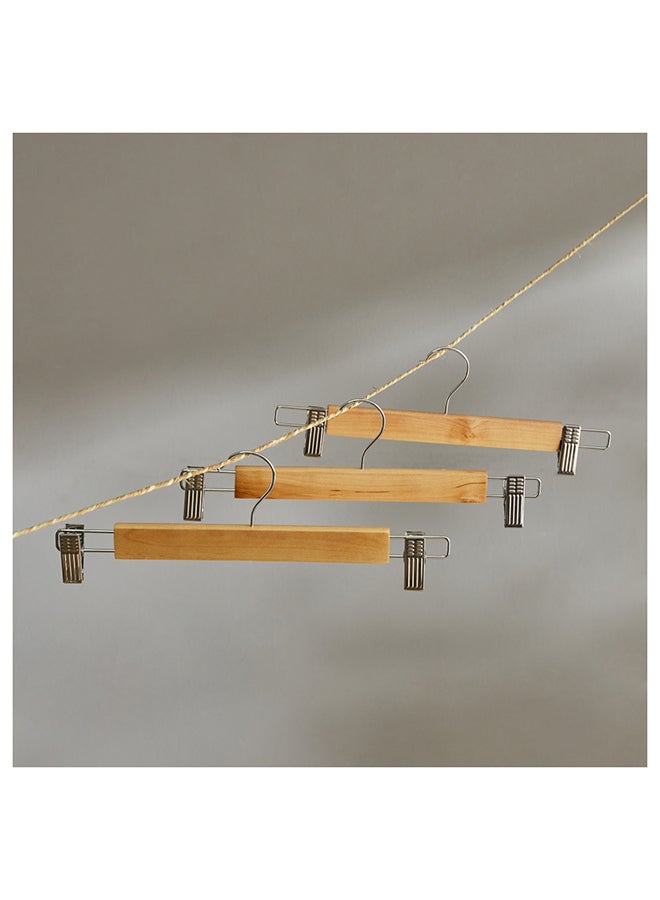 Home Box Forest 3-Piece Wooden Trouser Hanger Set 33 x 2.8 x 12 cm  - Image 1