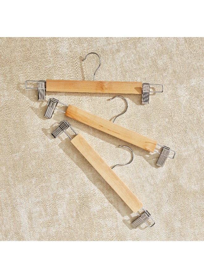 Home Box Forest 3-Piece Wooden Trouser Hanger Set 33 x 2.8 x 12 cm - Image 2