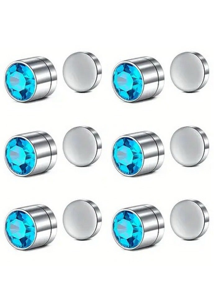 6pcs Magnetic Earrings Clip On Earrings Studs, Non Pierced Nose rings , Fake Nose rings - Image 1
