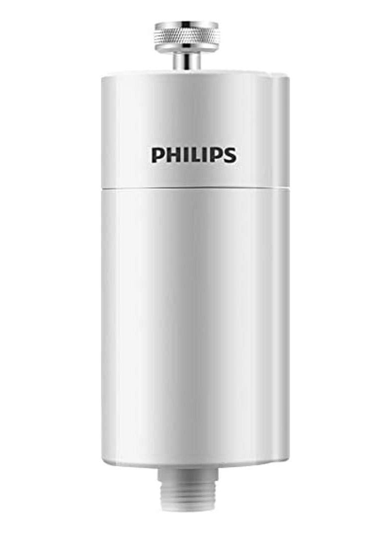 Philips Stainless In-Line Shower Filter, White - Image 1