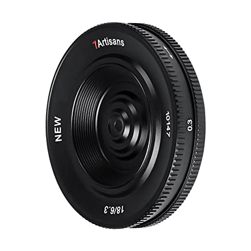7artisans 18MM F6.3 Mark II UFO Camera Prime Lens Compatible with Sony E Mount,APS-C,Ultra-Thin Compact Mirrorless Cameras for FX/A/NEX Series for FS5,FS7,FS7M2,FS5M2K,A3000,A5000,NEX-3,NEX-3N - Image 1