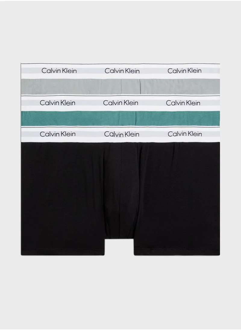 CALVIN KLEIN 3 Pack Logo Band Trunks