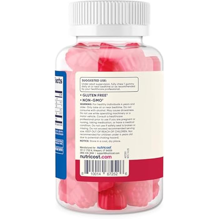 Nutricost Kids Melatonin Gummies 1mg, 120 Gummies, Strawberry Flavored - Image 4