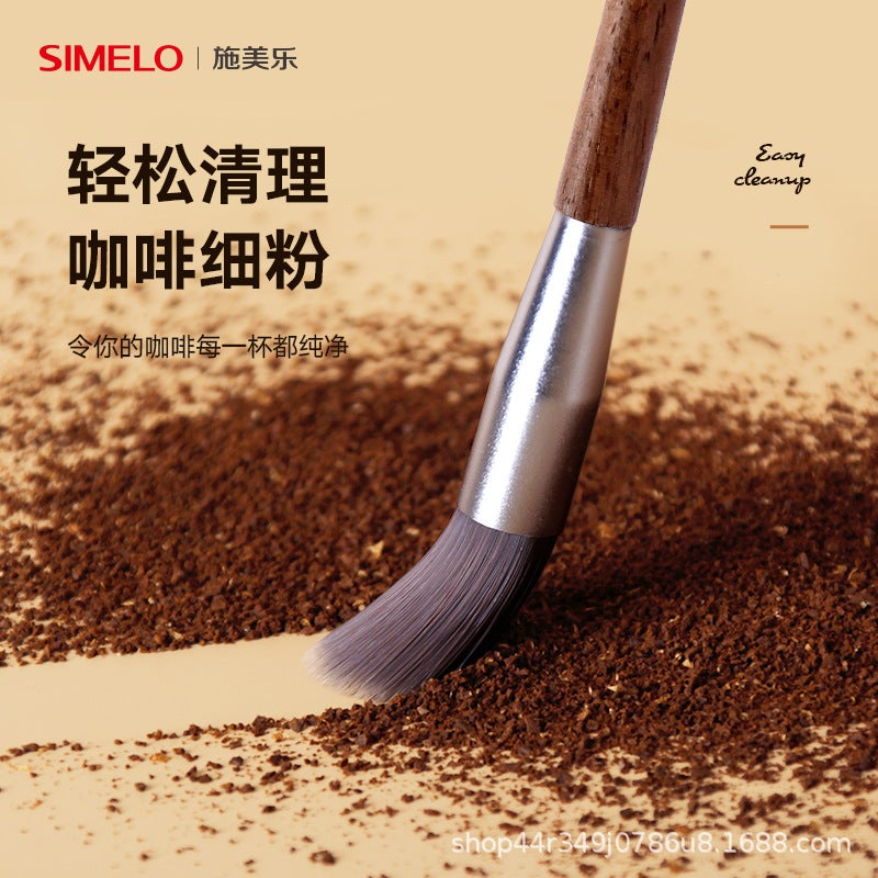SIMELO Walnut Wood Coffee Brush and Cleaning Air Blower - Coffee  Accessories - Image 3