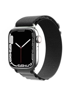 Replacement Strap Nylon Watch Band for Apple Watch Series 9&8&7 41mm / SE 3&SE 2&6&SE&5&4 40mm / 3&2&1 38mm Black Grey