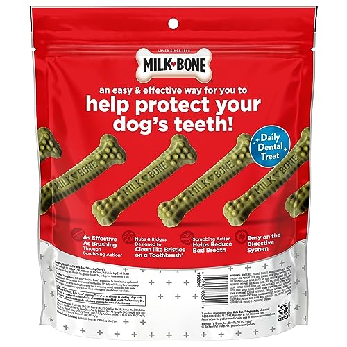 Milk-Bone Brushing Chews Daily Dental Dog Treats, Fresh Mint Flavor, Small/Medium, 25 Count - Image 3