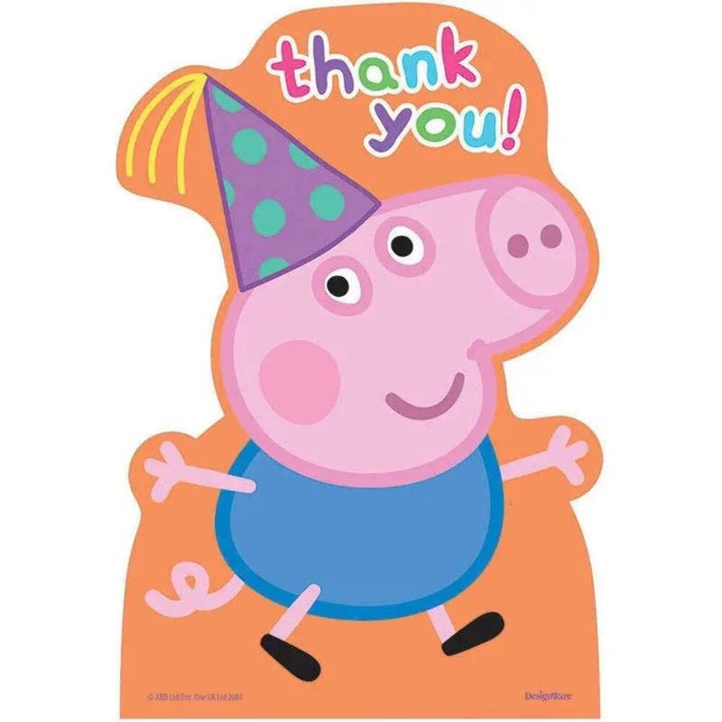 Amscan Postcard Thank You Cards | Peppa Pig™ Collection | Party Accessory - Image 3