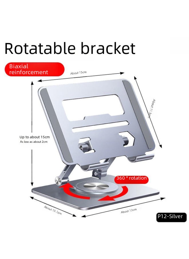 Generic - 360 Rotatable Tablet Stand Support Frame For Painting Online Classes Specialized For Pubg Ipad Desktop Holder-Color:P63 [silver] Fixed-Applicable Dimensions:Use Of Equipment Within 12.9 Inches - Image 1