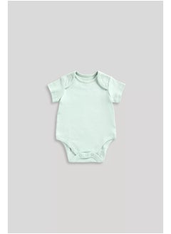 mothercare Mint Short-Sleeved Bodysuits - 5 Pack  - Image 2