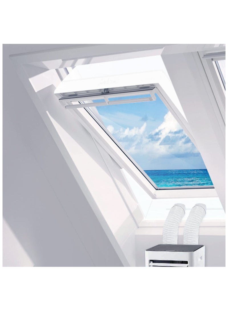 SOLARAE Centre Pivot Roof Window Sealing Kit, for Portable Air-Conditioner and Tumble Dryer, Works with Every Mobile Air-Conditioning Unit, Window Kit, for Window Perimeter up to 390 cm (230cm x 2 Set) - Image 2