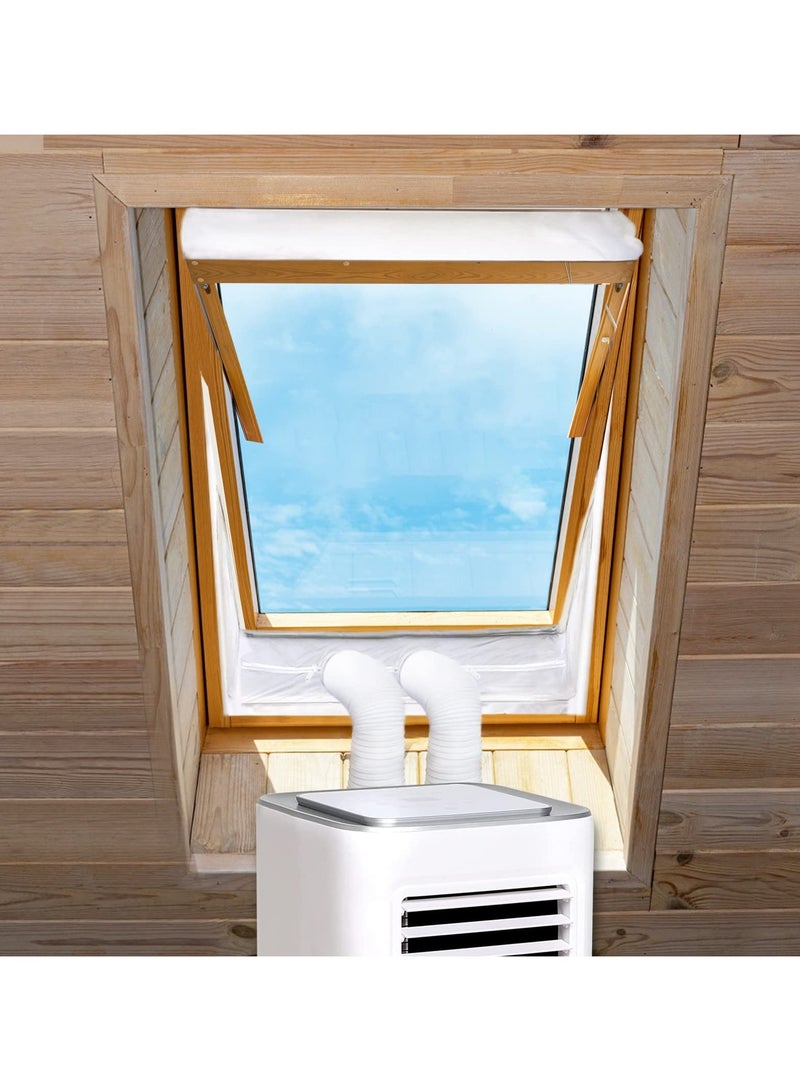 SOLARAE Centre Pivot Roof Window Sealing Kit, for Portable Air-Conditioner and Tumble Dryer, Works with Every Mobile Air-Conditioning Unit, Window Kit, for Window Perimeter up to 390 cm (230cm x 2 Set) - Image 1