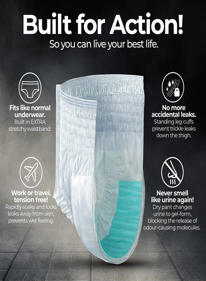 Friends Classic Adult Diaper L Size Pants | 10 Count (Large) | Waist 30 - 56 inch | Aloe Vera | Unisex | Quick & Even Absorption | Long Protection hours | Brief-Like Fit | Odour Lock | Leakproof | Elastic Waist & Anti-Bacterial Absorbent Core - Image 5