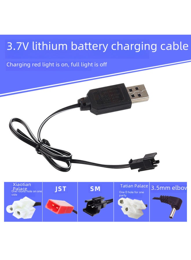 14500 Lithium Battery For Electric Remote Control Toy 3.7vusb Charging Cable Charging Set Remote Control Car Toy Accessories-Color:7.4V Charging Cable SM-4P  - Image 4